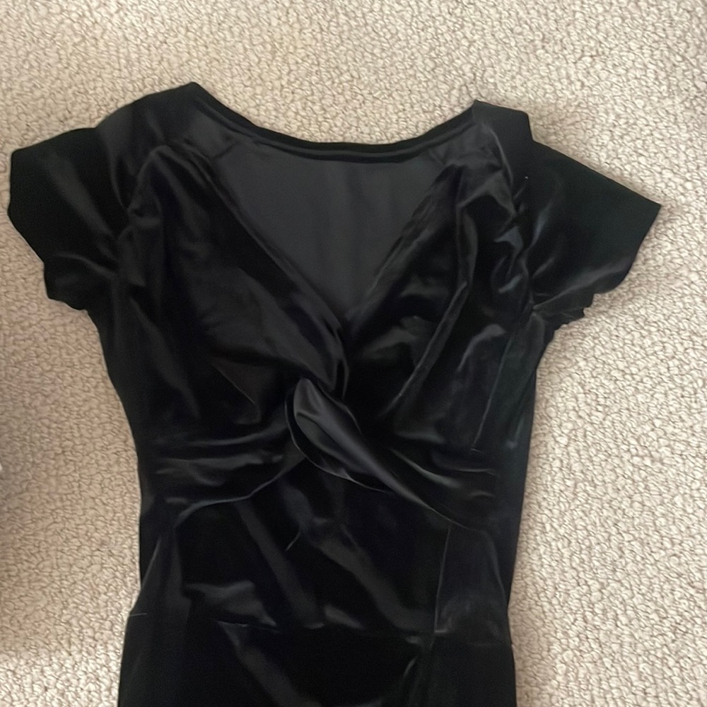 Long Velvet Black Dress